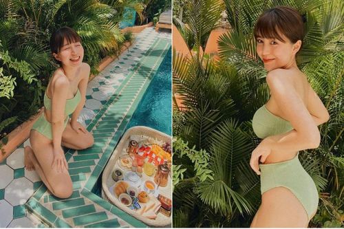 Hotgirl Mẫn Tiên khoe đường cong 'nóng bỏng', xứng đáng là ứng viên đáng gờm trên 'đường đua bikini' mùa hè