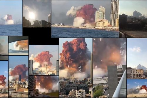Toàn cảnh vụ nổ Beirut từ 15 camera