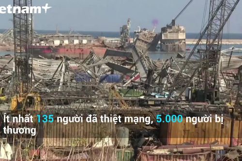 Khung cảnh hoang tàn ở Liban một ngày sau vụ nổ khủng khiếp