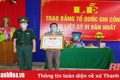 Trao Bằng Tổ quốc ghi công cho liệt sỹ Vi Văn Nhất