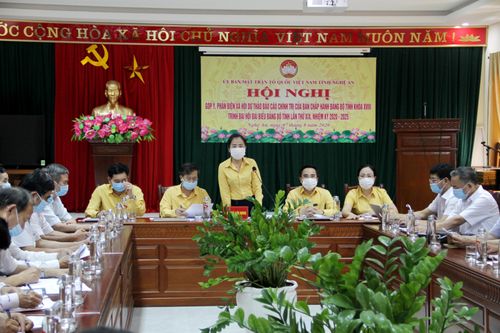 Mặt trận Nghệ An góp ý dự thảo Báo cáo chính trị Đại hội Đảng bộ tỉnh