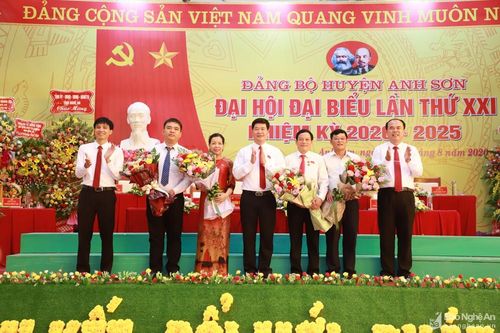 Bế mạc Đại hội đại biểu Đảng bộ huyện Anh Sơn lần thứ XXI, nhiệm kỳ 2020 - 2025