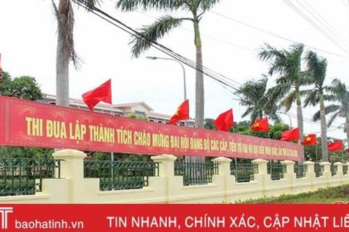 Lộc Hà rực rỡ cờ hoa trước ngày hội lớn