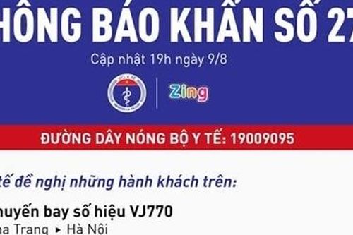 Thông báo khẩn tìm người trên chuyến bay VJ770 Nha Trang - Hà Nội