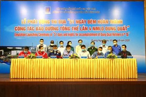 BSR phát động thi đua '51 ngày đêm hoàn thành công tác BDTT lần 4 NMLD Dung Quất'