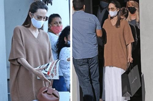 Angelina Jolie được ví như 'bộ xương di động' trong bộ trang phục rộng thùng thình