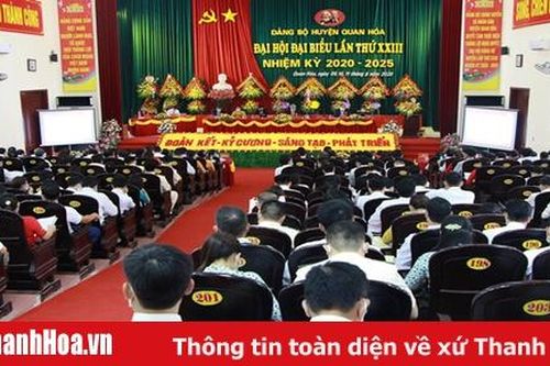 Bế mạc Đại hội đại biểu Đảng bộ huyện Quan Hóa lần thứ XXIII, nhiệm kỳ 2020-2025
