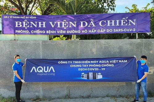Aqua Việt Nam tặng tủ lạnh, máy giặt cho 14 bệnh viện chống dịch ở Đà Nẵng