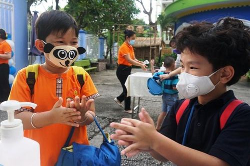 TPHCM: Trường mầm non tăng cường phòng chống dịch Covid-19