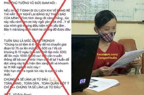 Triệu tập một phụ nữ tung tin sai sự thật liên quan đến dịch COVID-19