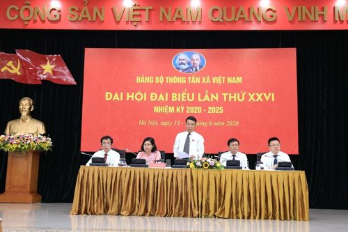 Hình ảnh phiên trù bị Đại hội đại biểu Đảng bộ TTXVN lần thứ XXVI