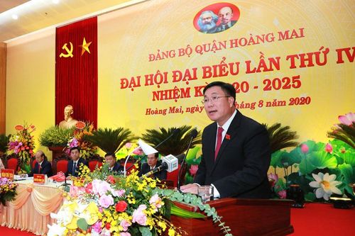 Đồng chí Nguyễn Quang Hiếu được bầu làm Bí thư Quận ủy Hoàng Mai