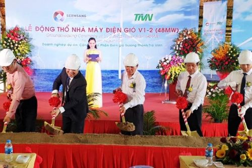 Trà Vinh khởi công Nhà máy điện gió V1-2