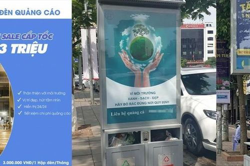 Thùng rác công nghệ khắp Hà Nội: Chưa cấp phép đã quảng cáo thu tiền