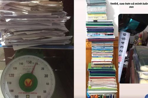 'Trend' mới của hội sĩ tử hậu mùa thi: 'Đọ' cân nặng của sách vở, tài liệu, đề luyện thi