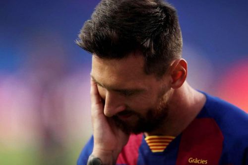 Messi ôm mặt đau khổ trong đêm kinh hoàng của Barca