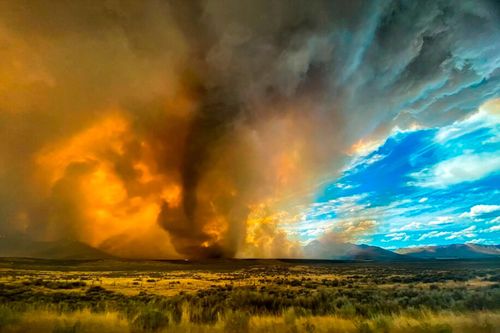 Vòi rồng lửa xuất hiện giữa đám cháy rừng ở California