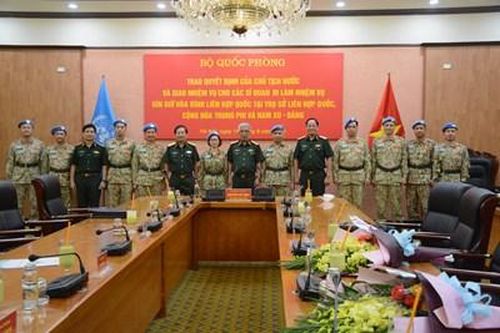 Việt Nam cử thêm 10 sĩ quan tham gia sứ mệnh Gìn giữ hòa bình Liên hợp quốc
