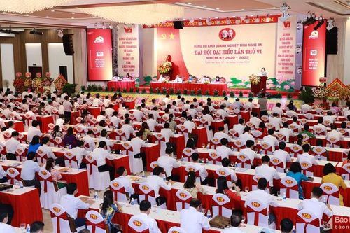 Phiên chính thức Đại hội đại biểu Đảng bộ Khối Doanh nghiệp tỉnh Nghệ An, nhiệm kỳ 2020 - 2025