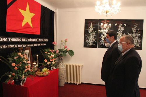 Lễ viếng và mở sổ tang nguyên TBT Lê Khả Phiêu tại Algeria, Slovakia