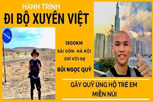 Cảm phục trước chàng trai chạy bộ từ TPHCM ra tới Hà Nội để gây quỹ từ thiện cho trẻ em vùng cao