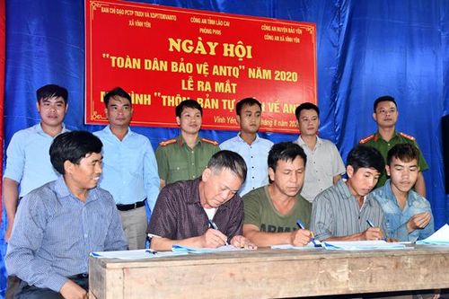Ra mắt mô hình 'Thôn, bản tự quản về an ninh trật tự' tại xã Vĩnh Yên