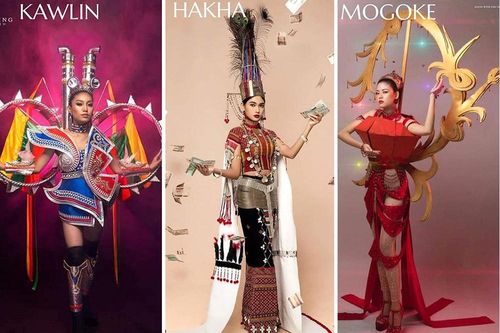 Trang phục dân tộc Hoa hậu Hoàn vũ Myanmar 2020 gây sốt, có bộ bắt chước Việt Nam?