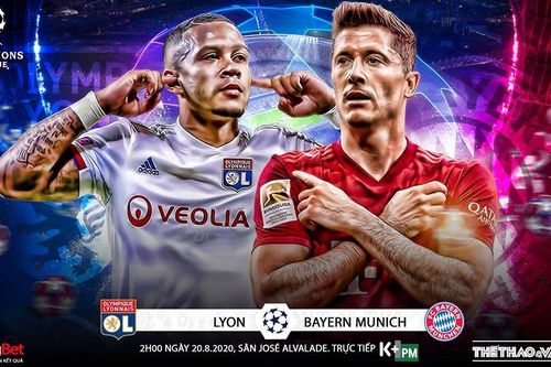 Lịch thi đấu bán kết cúp C1: Lyon vs Bayern Munich