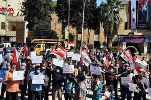 Biểu tình tại Syria sau khi lực lượng Mỹ giết chết một binh sĩ Arab