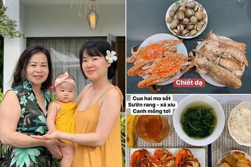 Mẹ khoe cơm cữ khiến chị em 'lác mắt', 3 ngày sau sinh đã ăn cả mâm hải sản