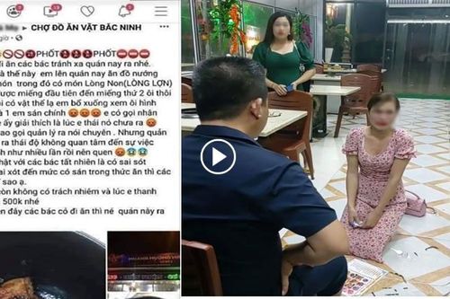 Clip chủ quán bắt khách quỳ vì 'bóc phốt' đồ ăn khiến dân mạng rầm rầm phẫn nộ