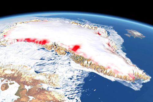 Băng trên đảo Greenland tan 500 tỷ tấn/năm