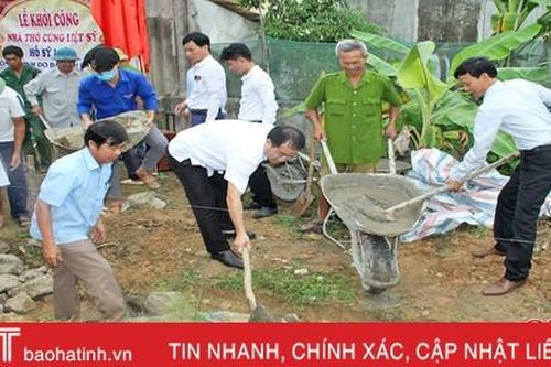 Lộc Hà khởi công nhà thờ liệt sỹ Hồ Sỹ Lựu