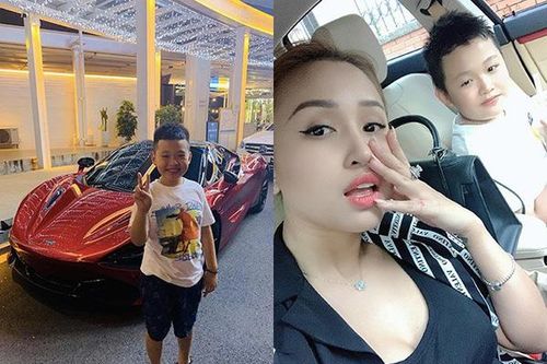Theo mẹ đi ăn với bố dượng, con trai Vân Hugo cực yêu, bắt đầu hưởng cuộc sống giàu sang