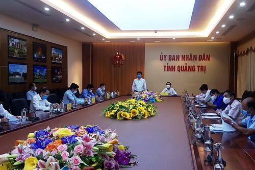 Bí thư Tỉnh ủy Quảng Trị Lê Quang Tùng làm việc với UBND tỉnh