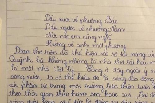 Nữ sinh có màn 'bé lái' cực 'gắt' khi phân tích bài thơ 'Sóng'