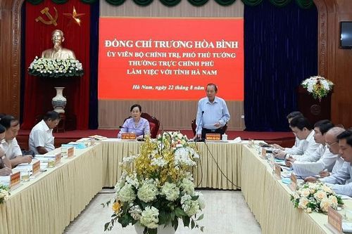Phó Thủ tướng Trương Hòa Bình gợi ý cách 'gỡ vướng' giải ngân đầu tư công cho Hà Nam