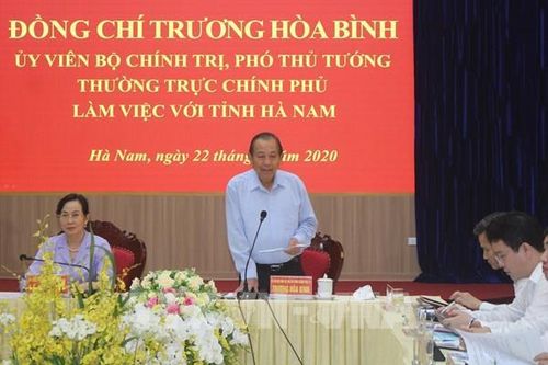 Phó Thủ tướng: Hà Nam cần đẩy nhanh tiến độ giải ngân vốn đầu tư công