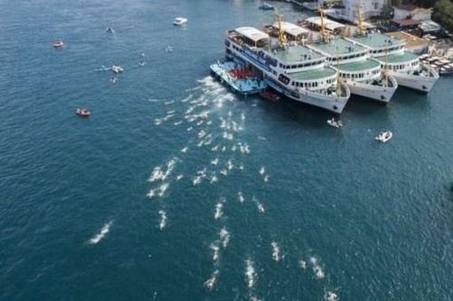 Hàng trăm người tham gia bơi giữa hai châu lục Á - Âu