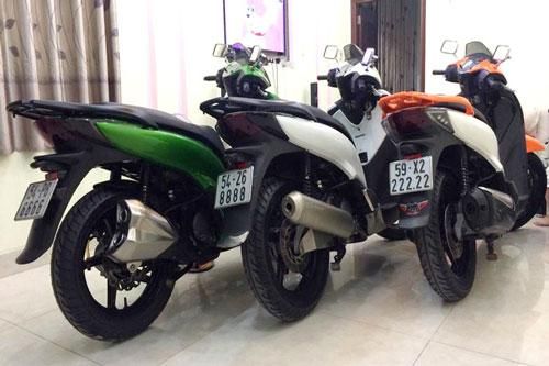 Bộ 3 Honda SH biển số 'tứ quý, ngũ quý'