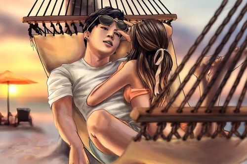 ARMY xôn xao trước loạt fanart tình tứ 'BTS và cuộc sống ngọt ngào bên bạn gái'