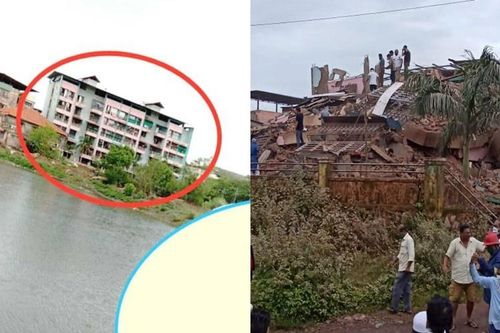 Sập nhà năm tầng tại Ấn Độ, khoảng 80 người mắc kẹt