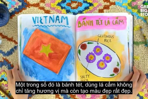 Báo Mỹ giới thiệu bánh tét lá cẩm