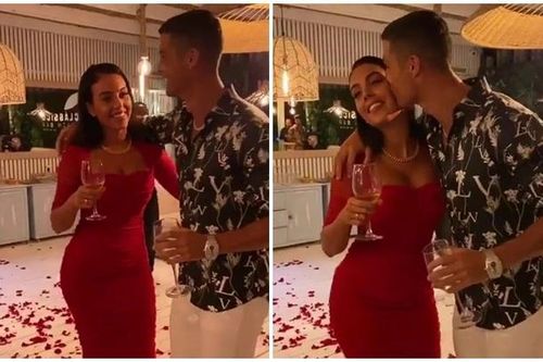 Ronaldo và Georgina lãng mạn khiêu vũ trên những cánh hồng