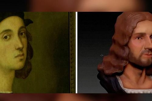 Danh họa Raphael 'làm lại mũi' trong chân dung tự họa