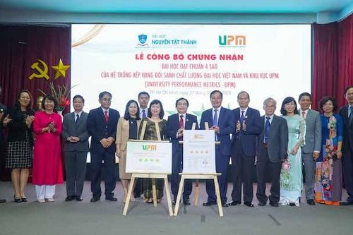 Trường ĐH Nguyễn Tất Thành đón nhận chuẩn 4 sao UPM