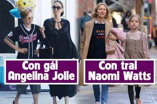 Sự đối nghịch giới tính giữa con gái Angelina Jolie và con trai Naomi Watts