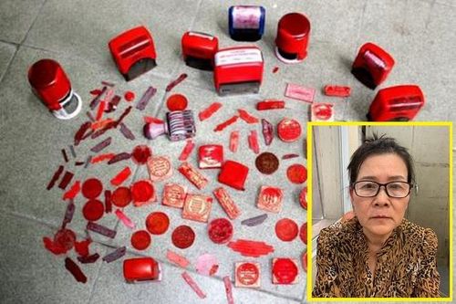 Bắt nữ giáo viên nghỉ hưu làm giả con dấu, tài liệu