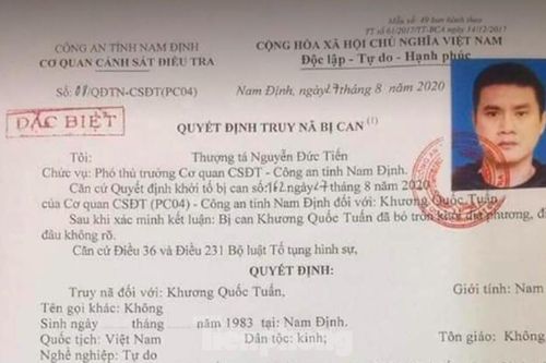 Công an Nam Định truy nã tội phạm ma túy đang trốn cách ly tại Quảng Ninh