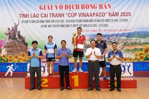 Công ty TNHH MTV Apatit Việt Nam giành giải Nhất toàn đoàn tại Giải vô địch bóng bàn tỉnh Lào Cai tranh Cup Vinaapaco năm 2020